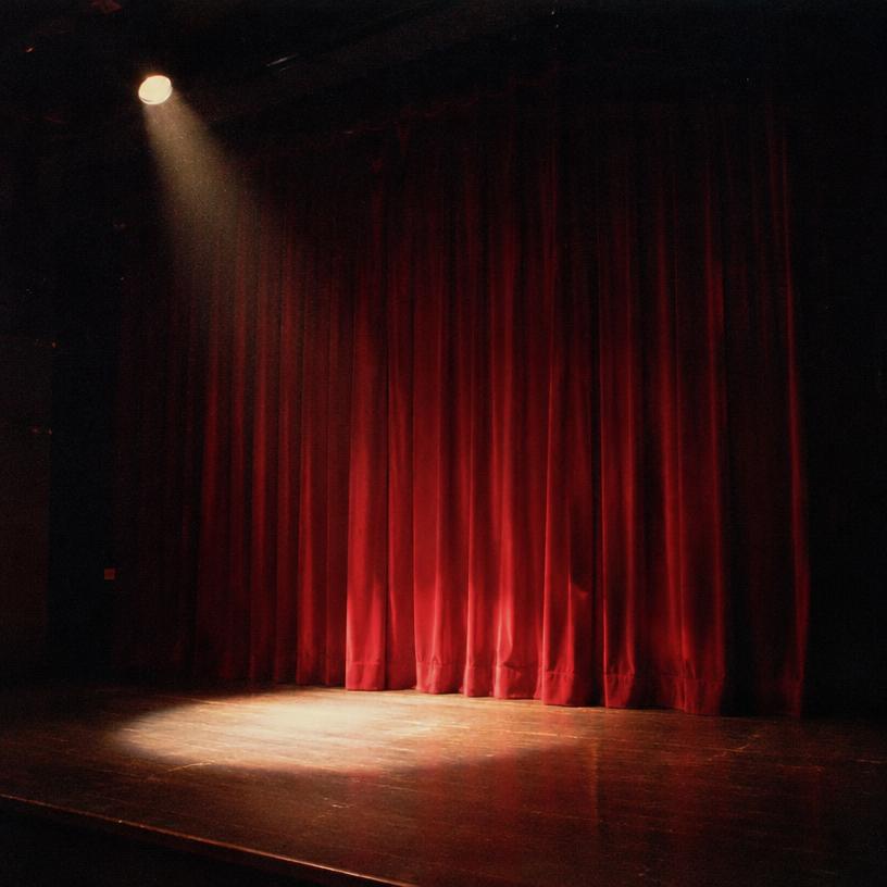 the stage, waiting